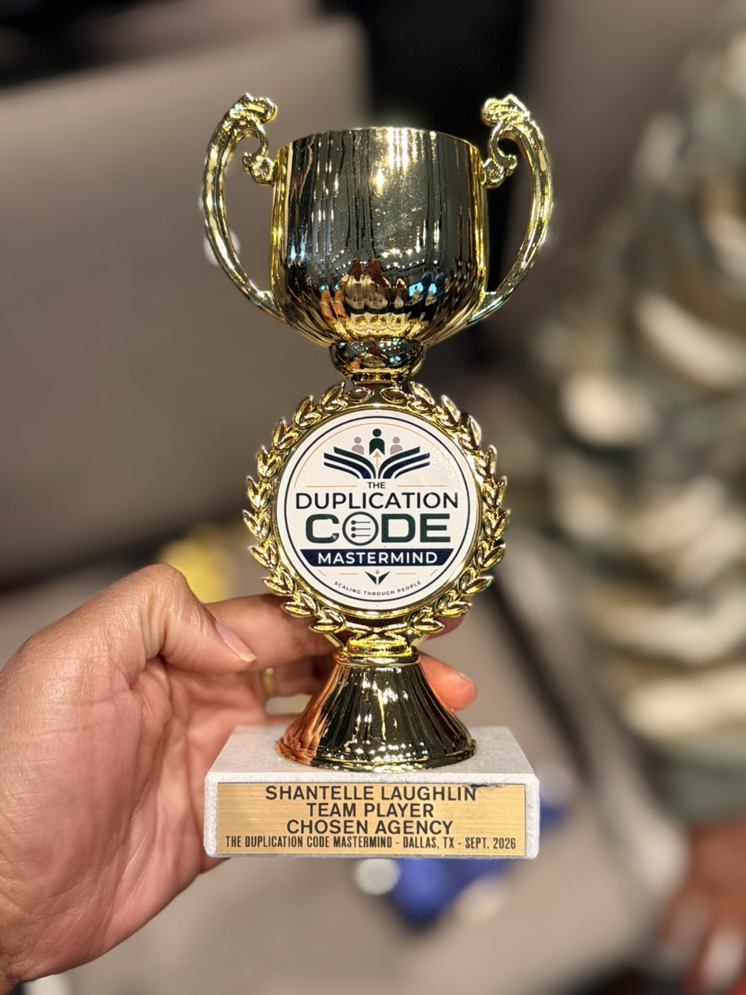 Shantelle Laughlin’s Chosen Agency Team Player award