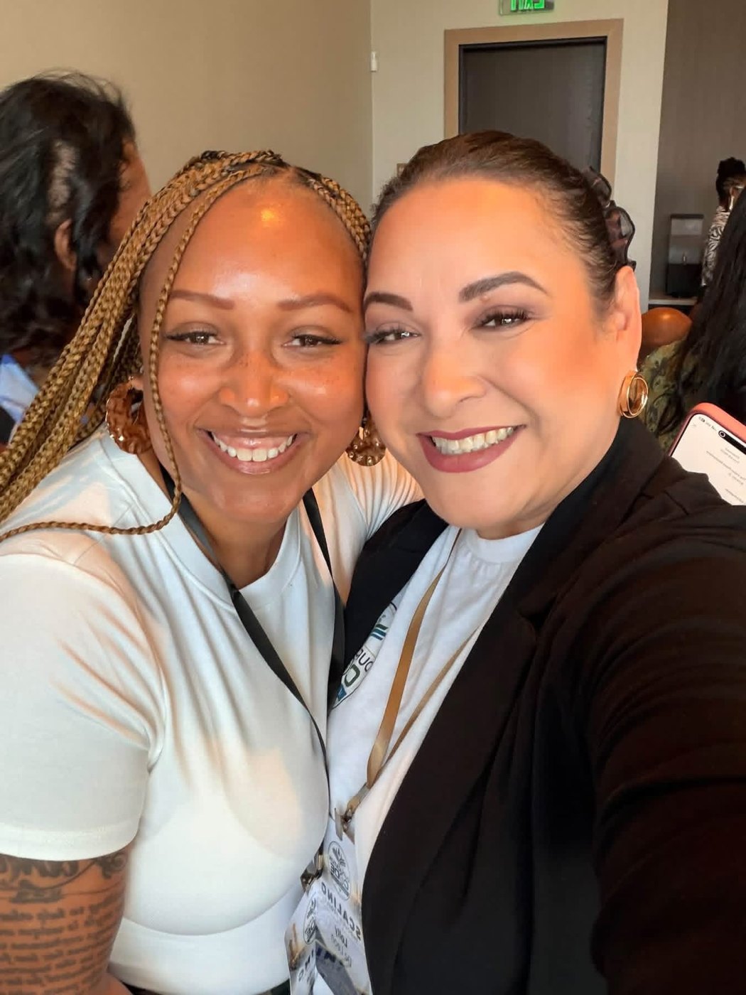 Marquita with a business partner from Texas